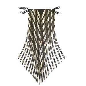 Handmade Fringe & Rhinestone Necklace
